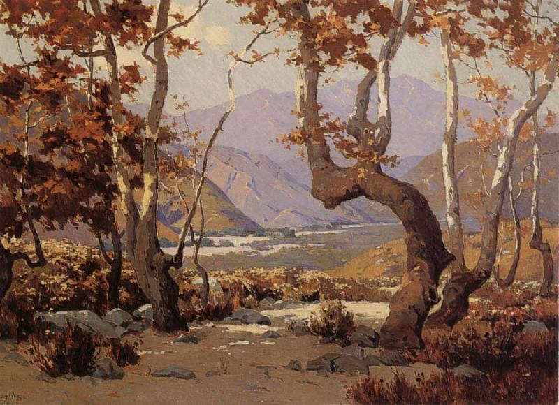 Elmer Wachtel Golder Autumn,Cajon Pass China oil painting art